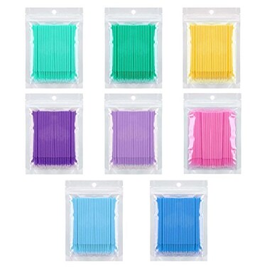 Tbestmax 800 PCS Disposable Micro Brushes Applicator, Micro Swabs Mascara Wands for Eyelash Extensions