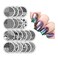 Winstonia Nail Art Stamping Plates 20 Pcs Bundle Set Manicure Stencils Easy Stamps Disc, 3rd Generation