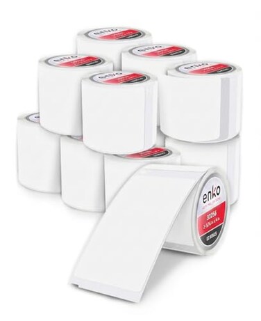 enKo 12 Rolls 3600 Labels Address Shipping Barcode Labels 30256 2516 x 4 Compatible for Dymo LabelWriter
