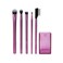 Real Techniques Cruelty Free Enhanced Eye Set Eyeshadow and Brow Brushes Purple 6 Piece Makeup Brush Kit