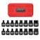 Mayouko 16 Pieces 38 Drive Low Profile Hex Socket Set Impact Allen Bit Socket CRMO 1434 6mm19mm SAEMetric