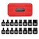 Mayouko 16 Pieces 38 Drive Low Profile Hex Socket Set Impact Allen Bit Socket CRMO 1434 6mm19mm SAEMetric
