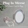 JERDON Lighted WallMounted Makeup Mirror Magnifying Mirror with LED Lights 5X Nickel Finish Model HL1016NL