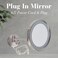 JERDON Lighted WallMounted Makeup Mirror Magnifying Mirror with LED Lights 5X Nickel Finish Model HL1016NL