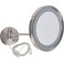 JERDON Lighted WallMounted Makeup Mirror Magnifying Mirror with LED Lights 5X Nickel Finish Model HL1016NL