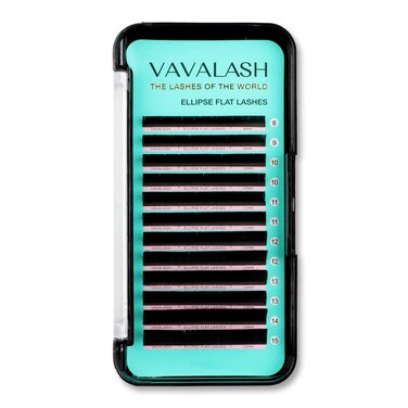 VAVALASH Ellipse Eyelash Extensions Flat Eyelash Extension Lightweight Lashes Matte Black Lashes ExtensionsC01511mm
