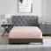 Cathay Home Queen Fitted Sheet 12 Deep Pocket Ultra Soft Thick Plush Microfiber All Season Cozy Warmth Blush