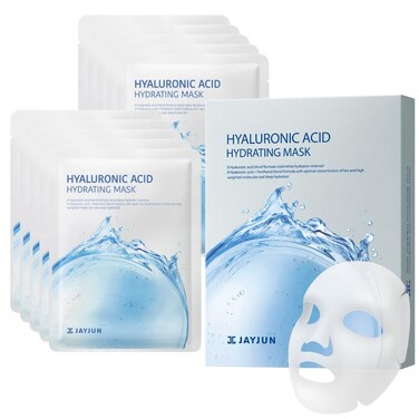 JAYJUN JJ JAYJUN Hyaluronic Acid Hydrating Mask 10 Sheets 8Layer Moisture Technology for Deep Hydration Revitalization