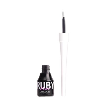 Ruby Kisses Classic Liquid Eyeliner Smudgeproof Long Lasting Eye Makeup with FeltTip Applicator 1 Pack White