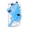 MODA Totally Electric Neon Blue Full Face Makeup Brush Kit 13pc Vibrant Brush Set for Face Eyes with Zip Case