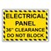 ComplianceSignscom Electrical Panel 36 Clearance Do Not Block Label Decal 5x35 inch 4Pack Vinyl for Electrical