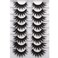 FANXITON False Eyelashes Mink Lashes 20 MM Long False Lashes 9D Cateye Volume Faux Mink Lashes Pack 8 Pairs by
