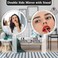 Queekay DoubleSided Handheld Mirror with Stand 1X10X Magnifying Mirror Clear Adjustable Round Shape 258 x 15 cm