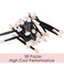 JASSINS 50pcs Eyeshadow Applicators Disposable Eyeshadow Sponge Brush DoubleSided Eye Makeup Sponge Applicators