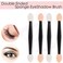 JASSINS 50pcs Eyeshadow Applicators Disposable Eyeshadow Sponge Brush DoubleSided Eye Makeup Sponge Applicators