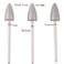 MZCMSL 3pcs Pedicure Cone Drill Bits for Foot Callus Smoothing 332 Shank Pro Diamond Cuticle BitFineMediumCoarse