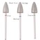 MZCMSL 3pcs Pedicure Cone Drill Bits for Foot Callus Smoothing 332 Shank Pro Diamond Cuticle BitFineMediumCoarse