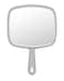 PROTECLE Extra Large Hand Mirror, Salon Barber Hairdressing Handheld Mirror with Handle (Square Grey 9" x 12.4
