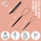 TsMADDTs 3Pack Hair Styling Tools Set with French Braid Loop Rat Tail Comb and Metal Pin Tail Braiding Comb Black