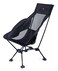 iClimb Ultralight Compact Camping Folding Beach Chair with AntiSinking Large Feet Black Triangular Frame High Back