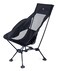 iClimb Ultralight Compact Camping Folding Beach Chair with AntiSinking Large Feet Black Triangular Frame High Back