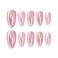 SunBeam Nails Handmade Presson Medium Long Almond Fuchsia Pink Cat Eye Design Charming False Nail Tips 10 Pcs 124 S