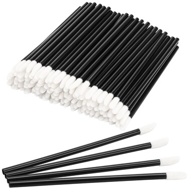 BTYMS 300 Piece Disposable Lip Wands Lip Brushes Lipstick Gloss Applicators Lint Free Makeup Applicator Brush Beauty Tool