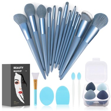 Koccido Makeup Brushes 22 Pcs Makeup KitFoundation Brush Eyeshadow Brush Make up Brushes Set Blue 22 Piece Set Large