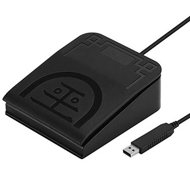 iKKEGOL Upgraded USB Single Foot Pedal Optical Switch Control One Key Program Computer Keyboard Mouse Game Action HID