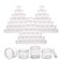 BTYMS 100 Count Clear Plastic Sample Containers 20g Empty Jars Cosmetic Containers with Lids Leak Proof Lip Balm Containers