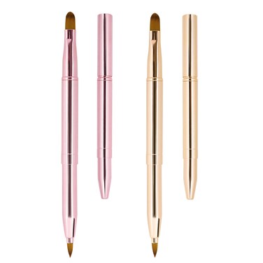Unaone 2 Pack Lip Brush for Lipstick Retractable Lip Brushes Dualended Makeup Brush for Lipstick Lip Gloss Include Lid