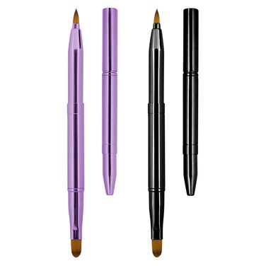Unaone 2 Pack Lip Brush for Lipstick Retractable Lip Brushes Dualended Makeup Brush for Lipstick Lip Gloss Include Lid