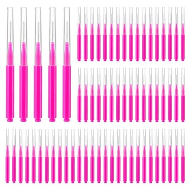 Nufiwra 100Pcs Micro Eyebrow Brush Set with Cap - Multifunctional Brow Lamination Tools for Eyelash and Eyebrow Extensions Tool
