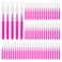 Nufiwra 100Pcs Micro Eyebrow Brush Set with Cap - Multifunctional Brow Lamination Tools for Eyelash and Eyebrow Extensions Tool