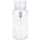 PANA 7oz Clear Push Down Pump Dispenser Empty Refillerble Bottle with Flip Top Cap for Nail Polish Travel Cosmetics Packaging