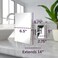 JERDON Wall Mount Makeup Mirror with 5X Magnification 875 x 65 Rectangular Mirror Extends 14 Chrome Finish Model JRT695C