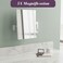 JERDON Wall Mount Makeup Mirror with 5X Magnification 875 x 65 Rectangular Mirror Extends 14 Chrome Finish Model JRT695C