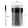 Tbestmax 100 Pcs Disposable Mascara Wands Crystal Eyebrow Spoolies Brush for Eyelash Extensions Black Lash Brushes with Container