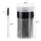 Tbestmax 100 Pcs Disposable Mascara Wands Crystal Eyebrow Spoolies Brush for Eyelash Extensions Black Lash Brushes with Container