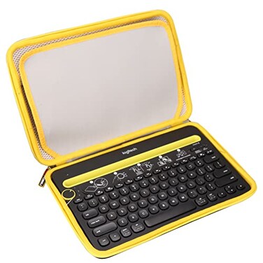 FBLFOBELI EVA Hard Carrying Case for Logitech K480 Wireless MultiDevice Keyboard Protective Shockproof Travel Storage Bag