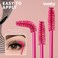 Teenitor 200 Pcs Mascara Wands Lip Applicators Disposable Lip gloss Lipstick Tester Disposable Makeup Applicators Hot Red