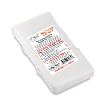 Primal Elements Shea Butter Moisturizing Melt and Pour Glycerin Soap Base for Crafting and Soap Making Easy to Cut 2 Pound
