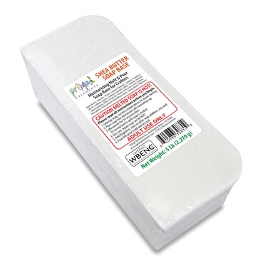 Primal Elements Shea Butter Moisturizing Melt and Pour Glycerin Soap Base for Crafting and Soap Making Easy to Cut 5 Pound