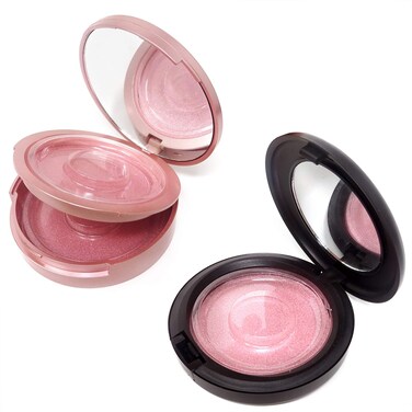 Honbay 2PCS Circle Empty Lash Case Eyelash Packaging Box Eyelash Storage Box with Mirror for Women Single and Double Layer