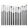 Jessup Eye Makeup Brushes Set Professional 15pcs with Eyeshadow Blending Concealer Eyebrow Eyliner Brush Pearl BlackSilver
