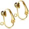 Bememo 36 Pack Clipon Earring Converter with Easy Open Loop for DIY Earring and Turn Any Studs or Pierced into Clip on Gold