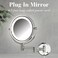 JERDON WallMounted Vanity Mirror with Lights Lighted Makeup Mirror with 8X Magnification Chrome Finish Plug in Model HL88CL