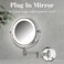 JERDON WallMounted Vanity Mirror with Lights Lighted Makeup Mirror with 8X Magnification Chrome Finish Plug in Model HL88CL
