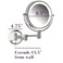 JERDON WallMounted Vanity Mirror with Lights Lighted Makeup Mirror with 8X Magnification Chrome Finish Plug in Model HL88CL