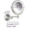 JERDON WallMounted Vanity Mirror with Lights Lighted Makeup Mirror with 8X Magnification Nickel Finish Plug in Model HL88NL
